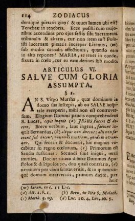 114-131, Articulus VI. Salve cum Gloria Assumpta