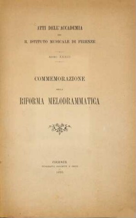 Commemorazione della riforma melodrammatica