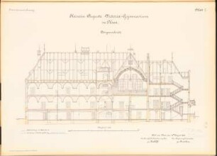 Kaiserin-Auguste-Viktoria-Gymnasium, Plön: Längsschnitt 1:100