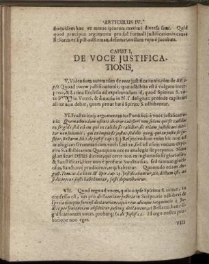 Caput I. De Voce Justificationis.