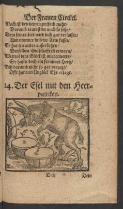[Der Esel mit den Heerpaucken.]