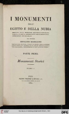 Band 1,1: I monumenti dell'Egitto e della Nubia: Monumenti storici