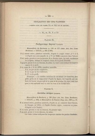 Explications Des Cinq Planches