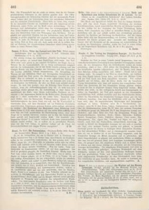 403 [Rezension] Cremer, Hermann, Über den Zustand nach dem Tode