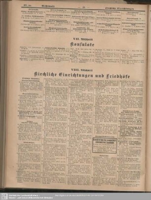 VIII. Abschnitt. Kirchliche Einrichtungen und Friedhöfe