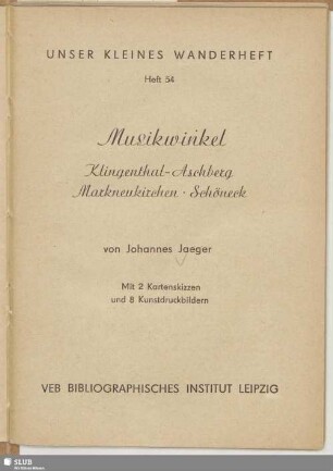 Musikwinkel : Klingenthal-Aschberg, Markneukirchen, Schöneck