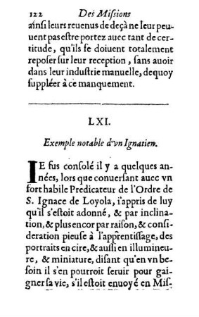 LXI. Exemple notable d'vn Ignatien