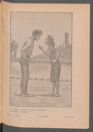 - ¿Y cómo se pone el amor a prueba? - Sufriendo, Panalito. - [Ilustración]