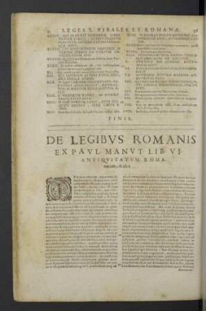 De legibus romanis