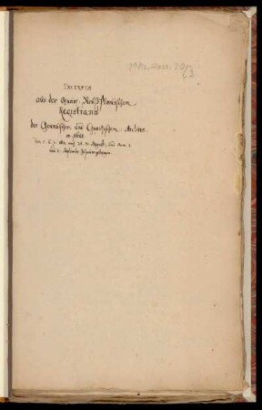 Excerpta aus der Gräv. Reuß-Plauischen Registrand