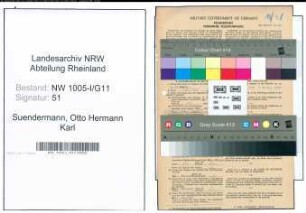 Entnazifizierung Otto Hermann Karl Suendermann , geb. 12.11.1906 (Bankangestellter)