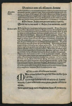 Dominica ante ascensionem domini.