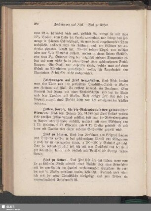 Zeichnungen auf Zink - Zink zu löthen