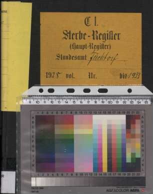 Sterberegister des Standesamtes Füchtorf von 1928 (Urkunden-Nr. 1-24), von 1929 (Urkunden-Nr. 1-18), von 1930 (Urkunden-Nr. 1-18), von 1931 (Urkunden-Nr. 1-16) und von 1932 (Urkunden-Nr. 1-22)