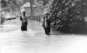 Görlitz. Obermühle, beim Hochwasser im Juli 1981, Repro