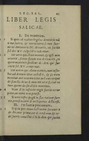 Liber legis salicae.