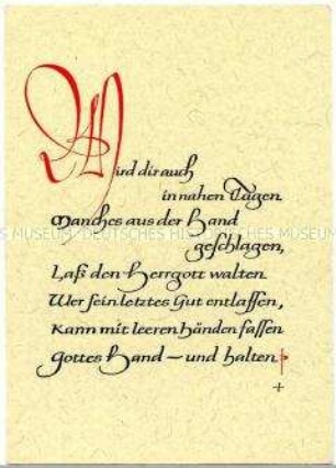 Postkarte mit christlichem Spruch