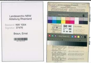 Entnazifizierung Ernst Braun , geb. 26.07.1912 (Polizist)
