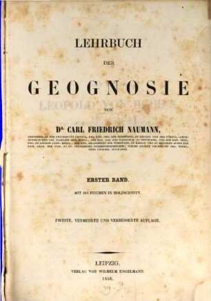 Lehrbuch der Geognosie, 1