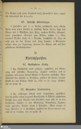 II. Fleischspeisen