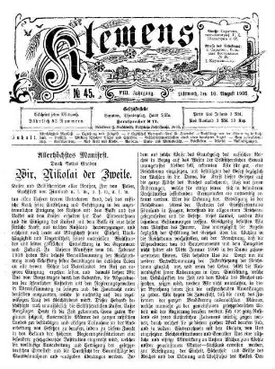 Jahrgang VIII Nr. 45
