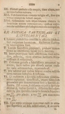 Ex physica particulari et experimentali.
