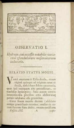 Observatio I. - Observatio VII.