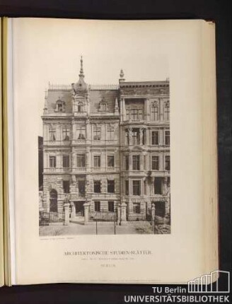 Serie I. No. 33. Wohnhaus Potsdamer Straße No. 118b. Berlin.