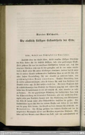 Vierter Abschnitt. Die elastisch flüssigen Bestandtheile der Erde