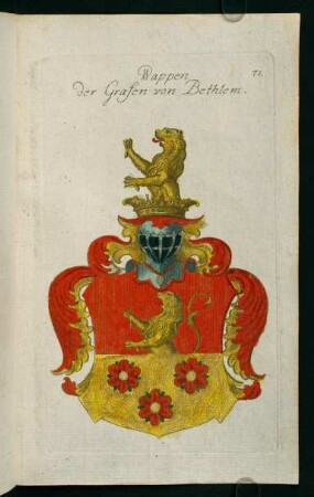 71r-71v, 71. Wappen der Grafen von Bethlem