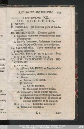 Articulus XX. De Ecclesia.