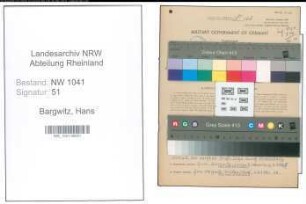 Entnazifizierung Hans Bargwitz , geb. 24.06.1920 ()