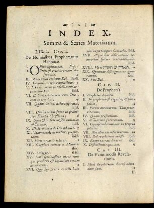 Index Summa & Series Materiarum