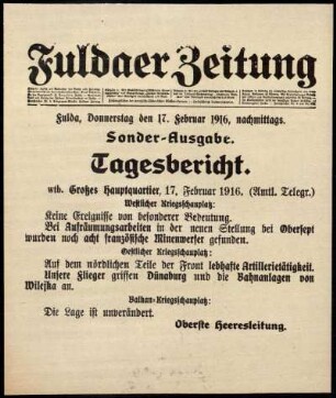 Ausgabe vom Donnerstag, den 17. Februar 1916.
