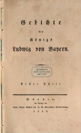 Gedichte des Königs Ludwig von Bayern. 1
