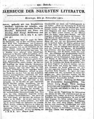 Leipzig, b. Fritsch: Anleitung zur Kenntniss der Europäischen Staatengeschichte. Von Johann Georg Meusel. Vierte durchaus berichtigte und fortgesetzte Ausgabe. XVIII S. (Vorrede und Inhalt) u. 764 S. 8. 1801.