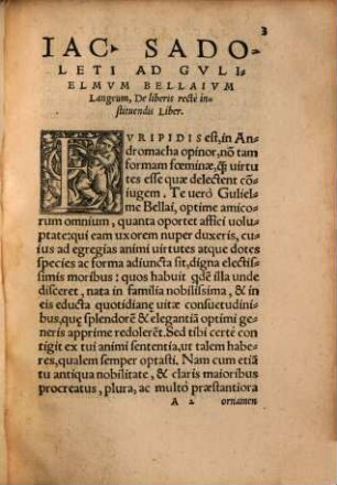 Ja. Sadoleti De liberis recte instituendis liber