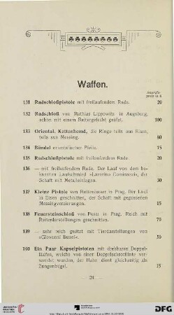 Waffen (Nr. 131-158)