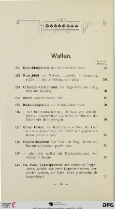 Waffen (Nr. 131-158)