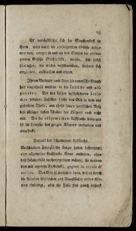 Verlauf der allgemeinen Lustseuche.