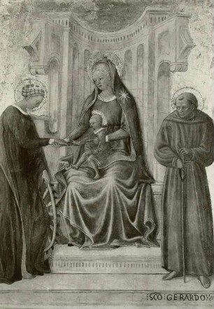 Thronende Madonna mit dem Kinde und den Heiligen Gerhard und Katharina (Verlobung der heiligen Katharina)