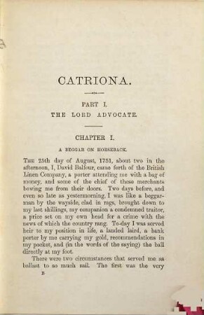Catriona : A sequel to "Kidnapped"; being memoirs of the further adventures of David Balfour at home and abroad