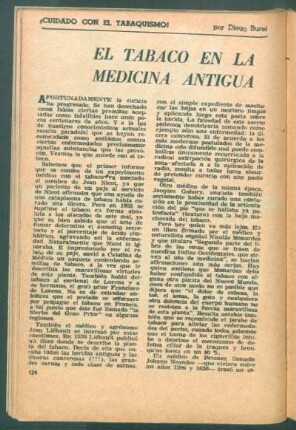El tabaco en la medicina antigua : ¡Cuidado con el tabaquismo!