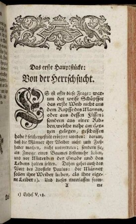 Das erste Hauptstücke: Von der Herrschsucht.