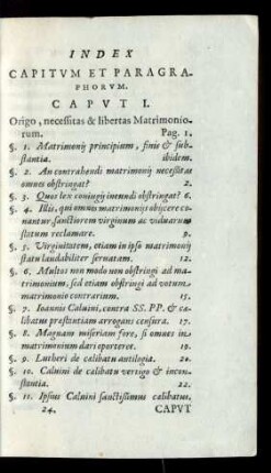 Index Capitum Et Paragraphorum.