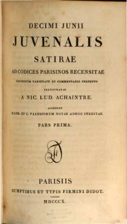 Satirae : Accedunt Hadr. et C. Valesiorum notae adhuc ineditae. 1
