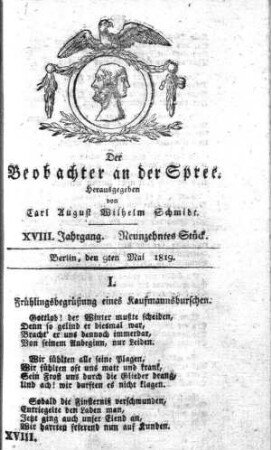 19. Stueck, 9. Mai 1819