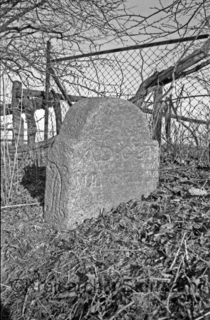 Wiemerskamp: bei Pfingsthorst 17: Grenzstein [Nr. 64] zwischen Adligem Gut Wulksfelde und Adligem Gut Stegen: Seite Wulksfelde