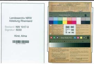 Entnazifizierung Alma Kirst , geb. 14.05.1903 (Kaufmaennische Angestellte)