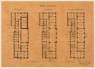 Hotel Bellevue, Cuxhaven Umbau: Grundriss 1.OG, 2. OG, 3. OG, 4. OG 1:200